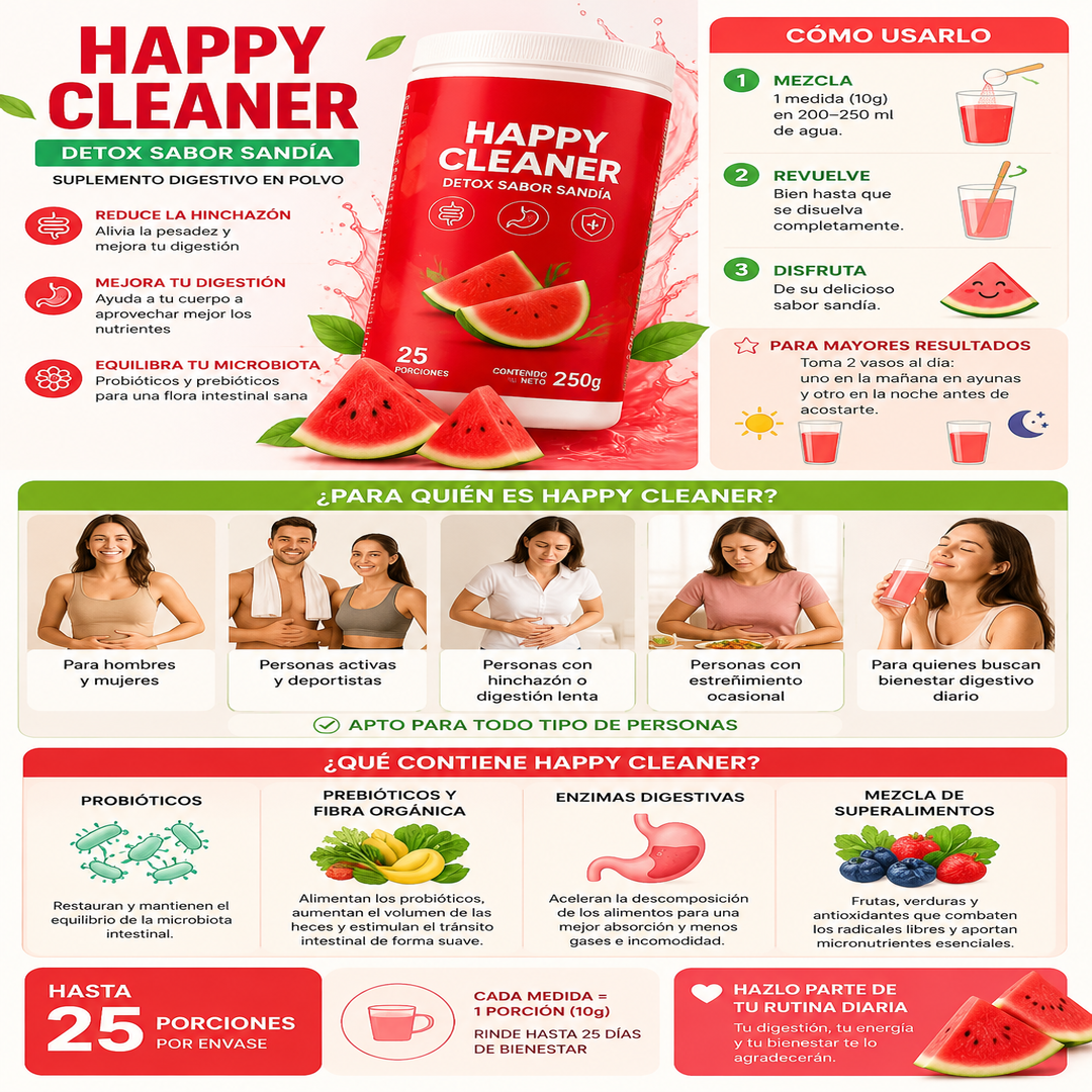 HAPPY CLEANER DETOX SABOR SANDÍA