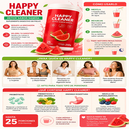 HAPPY CLEANER DETOX SABOR SANDÍA