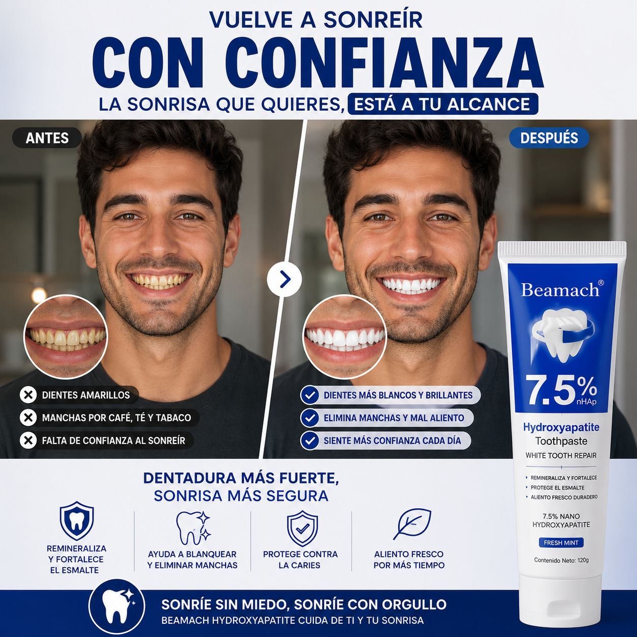 CREMA DENTAL BEAMACH HYDROXYAPATITE 120ML