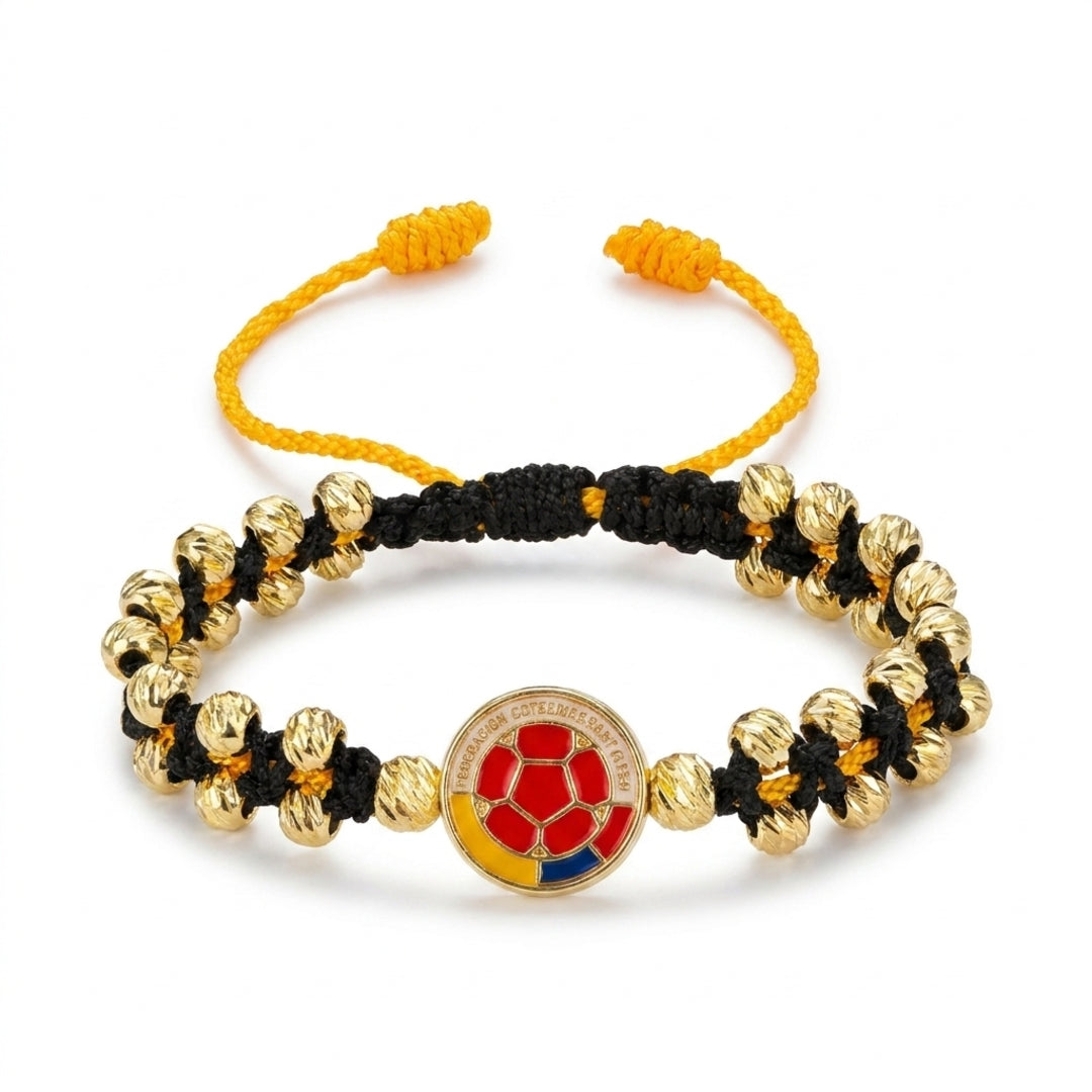 MANILLA EXCLUSIVA SELECCIÓN COLOMBIA DIJE EN ORO LAMINADO 18K